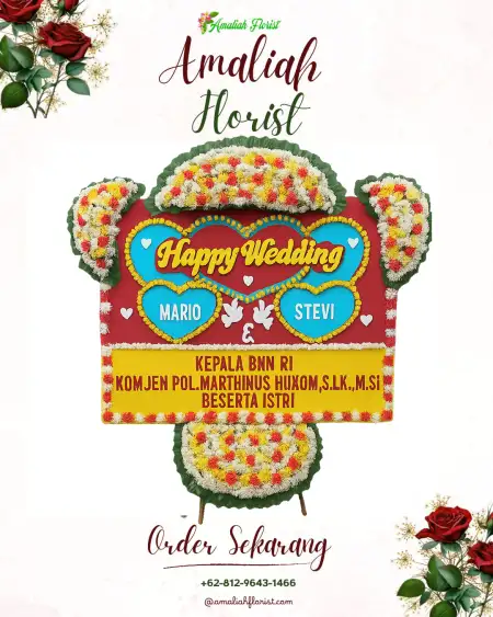 Papan Bunga Pernikahan Berangbang